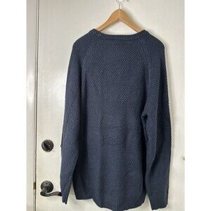Royal Knights Black Label Navy Cable Sweater Mens  XXL